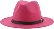 [Generic] Women Fedora Hat Unisex Men Jazz Hats Church Hats Wedding Prom Dress Hats Formal Panama Wide Brim Felt Hats 96 60-62cm, 96, One Size, 96, One Size
