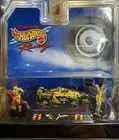 TYCO/Mattel 440x2 Jordan BUZZIN HORNETS #10 F1 Car w/Crew Yl/Blk Case Fresh NOS