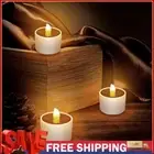 Solar LED Candle Lights Waterproof Flickering Dusk To Dawn Tea Lights Candles