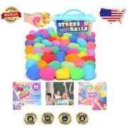 Colorful Slow Rising Stress Balls - 50 Pack for Kids' Hand Therapy & Sensory Fun