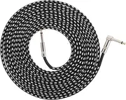 JEWEDECO Guitar Cable Straight to Right Angle Instrument Cable for Electric Guitars Bass Keyboard and Mandolin Sound Sturdy Connection Interference Performance