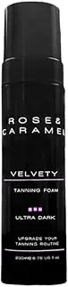 Rose & Caramel Velvety Dark Olive Self Tanning Mousse 200ml, Darkest Self Tanning Foam With Zero Orange Tones…