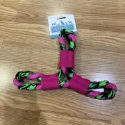 Paracord Rope Dog Toys Twisted Tri Flyer Tough Durable Fetch Toss Tug 10 1/4"