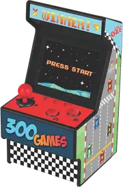 Techxtras 300-in-1 Retro Games Machine (Red)