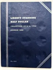 Whitman #9021, Liberty Standing Half Dollar 1916-1936 Coin Folder #1, NOS