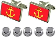 [Select Gifts] Shirt Dress Studs Narvik City Norway Flag Cufflinks