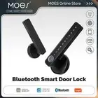 Tuya Bluetooth Smart Fingerprint Door Handle Lock Electronic Password APP R