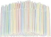 500 PCS Reusable Straws, 8" Long, Reusable Straws, Multiple Colors Straws, Suitable for Various Drinks, Coffee, Tea, Juices (500)