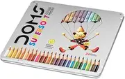 Doms Supersoft Colour Pencils 3.8mm Premium Quality - 24 Bright Colours - Soft Wood Hexagonal Colour Pencils