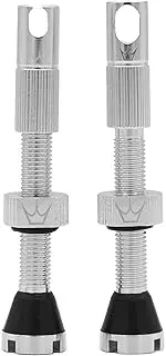Peaty's X Chris King MK2 Tubeless Valves Presta - Integrated Spoke Key & Valve Core Removal Caps, Mountain Bike, Road & Gravel Bicycle Tyre, Insert Compatible, 7075 Aluminium - 42mm, Silver