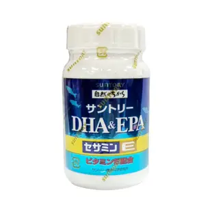 【SUNTORY三得利】DHA & EPA芝麻明E(120顆/瓶)