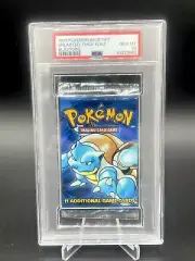 1999 Pokemon BASE Booster Pack PSA 10 GEM MINT BLASTOISE Art Unlimited Thick