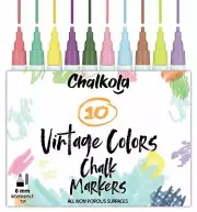 FUN Liquid Chalk Markers VINTAGE COLORS for Chalkboards Crafts Bold/Chisel Tip
