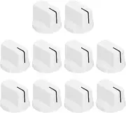 sourcing map 10Pcs 6.4mm Shaft Hole Guitar Ampere Effect Pedal Knobs Pointer Control Knobs with Set Screw Porcelain white