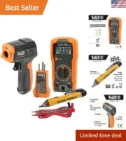 Electrical Test Kit with IR Digital Thermometer, Multimeter, Non-Contact Volt...