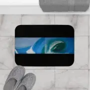 Ocean Wave Bath Mat, Beach Decor, Bathroom Accessory, Coastal Home, Spa Gift