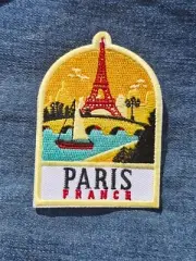 Paris France Eiffel Tower Travel Iron On Patch Destination Souvenir Gift