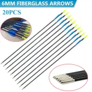 20x 31" Fiberglass Arrows Archery Hunting Target Compound Bow Fiber Glass Bows
