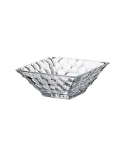 Barski Glass Large Square Pebbled Bowl