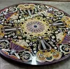 52" round Black Marble dining Coffee bird Table Top Inlay malachite hotel table
