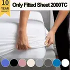 Breathable 2000TC Fitted Sheet Bed 36CM Deep Pocket King/Queen/Double/KingSingle