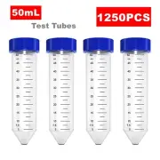 1250pcs Conical Centrifuge Tubes 50mL,Sterile Plastic,PP Container,w/Write Marks