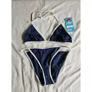 Vintage Paul Frank Womens Bikini, Julius the Monkey, Blue, Bathing Suit, Large
