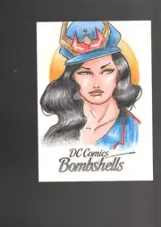 2017 Cryptozoic DC Comics Bombshells Plinio Marlos Pinto Sketch card