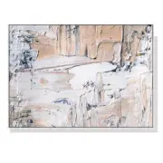 Wall Art 80cmx120cm Modern Abstract Oil Painting Style White Frame Canvas