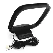 1PCS FM AM Loop Antenna for Receiver with 3-Pin Mini Connector for Sharp Chaine Stereo AV Receiver Black