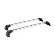 2 x Yakima Aero Flush Bar Silver 90cm - Roof Rack Bar Locks Securely
