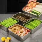 Food Storage Container Rolled Edge Design Plate Stackable Fridge Containers