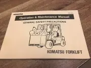 Komatsu Operation n Maintenance Manual Osha Complient