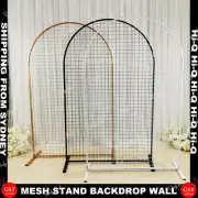 2M Circle Round Mesh Wall Stand Arch Backdrop Iron Wedding Event Party Props DIY
