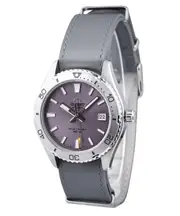 Orient Sports Leather Strap Lilac Dial Automatic Diver RA-AC0Q07V10B Mens Watch