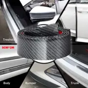 2M Carbon Fiber Car Sticker Door Sill Scuff Anti Scratch Protection Tape NEW (for: Porsche)