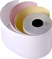 Double Dragon 76 x 76 mm, 3-Ply Carbonless Paper Roll for Kitchen Printer, Printing Calculator, Non-Thermal Till POS Receipt, Dot Matrix Impact - 20 Rolls