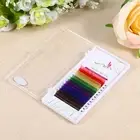 12Rows/Set 6Colors Natural False Eyelash Extension Thick Voluminous Cross Ma ECM