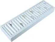 Set of 6 21 Section White Bracelet Bangle Trays Velvet Insert 4" x 14" x 1"