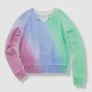 $70 Design History Girl's Green Lucite Ombre Sweater Size XL