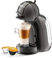 KRUPS NESCAFÉ DOLCE GUSTO Nescafé Dolce Gusto Capsule Coffee Machine, 15 Bars, Multi-Drinks, Compact Coffee Maker, Automatic Shut-off, Adjustable Drink Size, Mini Me KP123810, Black/Anthracite