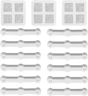Screen Retainer Clips - 12 Pack Screen Door Window Clips | Safety Strip Accessories, White Home Dressing Hardware for Hotel Home School