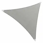 Colourtree Shade Sails 12'X12' Gsm Reinforced Grey Super Ring Triangle Sun Shade