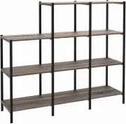 ClosetMaid 10000-02426 4-Tiered Steel Framed Display Shelf - Grey