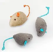 MEETCARE Cat Toy Interactive Toy Plush Mouse Shaped Toy - (3 Pack),Small Breeds