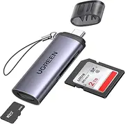 UGREEN 2 in 1 USB C Micro SD Card Reader, OTG Type C/Thunderbolt 3 to SD TF Micro SDHC SDXC MMC RS-MMC Compatible with MacBook Pro iPad iPhone 16 Galaxy S24 Pixel 7