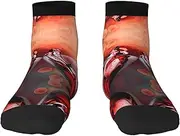 [JBYJBX] Red Wine Glass Cheers Print Adult Socks Womens Mens Workout Thermal Cozy All-Season Gift Holiday Articles Use