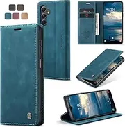 [Cracedily] Mobile Phone Case for Samsung Galaxy A25 5G Case, Flip Case Premium Leather Wallet Case Foldable Magnetic Card Slot Stand Function Protective Cover