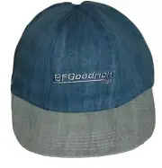 Vintage 1980s BF Goodrich Tire Baseball Blue Jean Snap Back Cap Hat New NOS OSFA