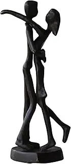 Yahu Lando Iron Sculpture Home Decor,Iron 6th for Couple,Art Metal Statue Abstract Modern Accents,Black Metal Sculpture,Romantic Gift Anniversaries for Couple Her Wife Girlfriend Valentine